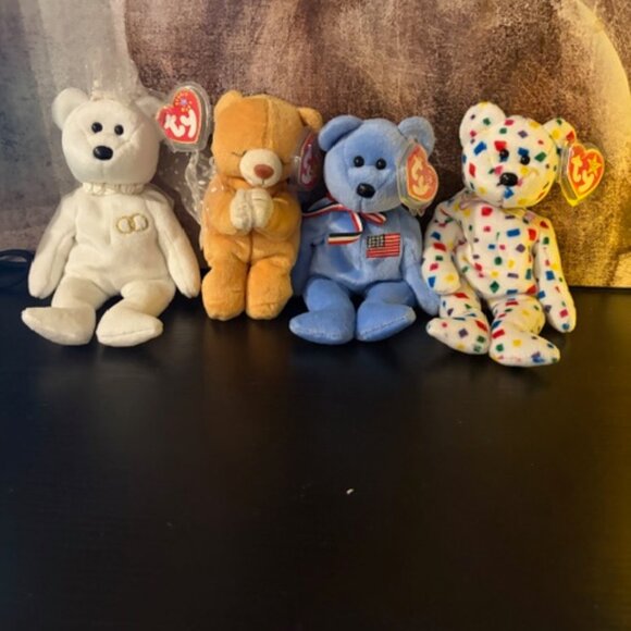 Beanie Babies 4 Total - Picture 1 of 16